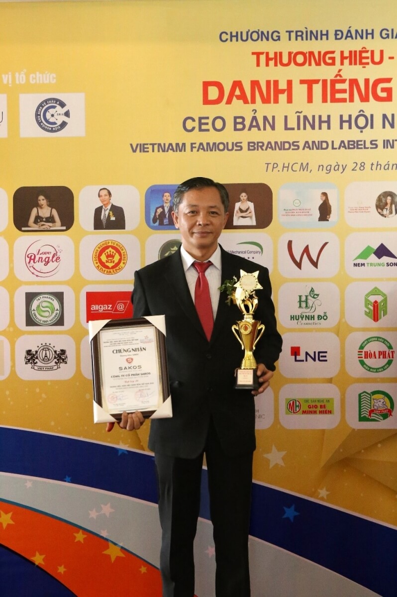 Sakos đạt Top 10 thương hiệu, nhãn hiệu danh tiếng Việt Nam 2020