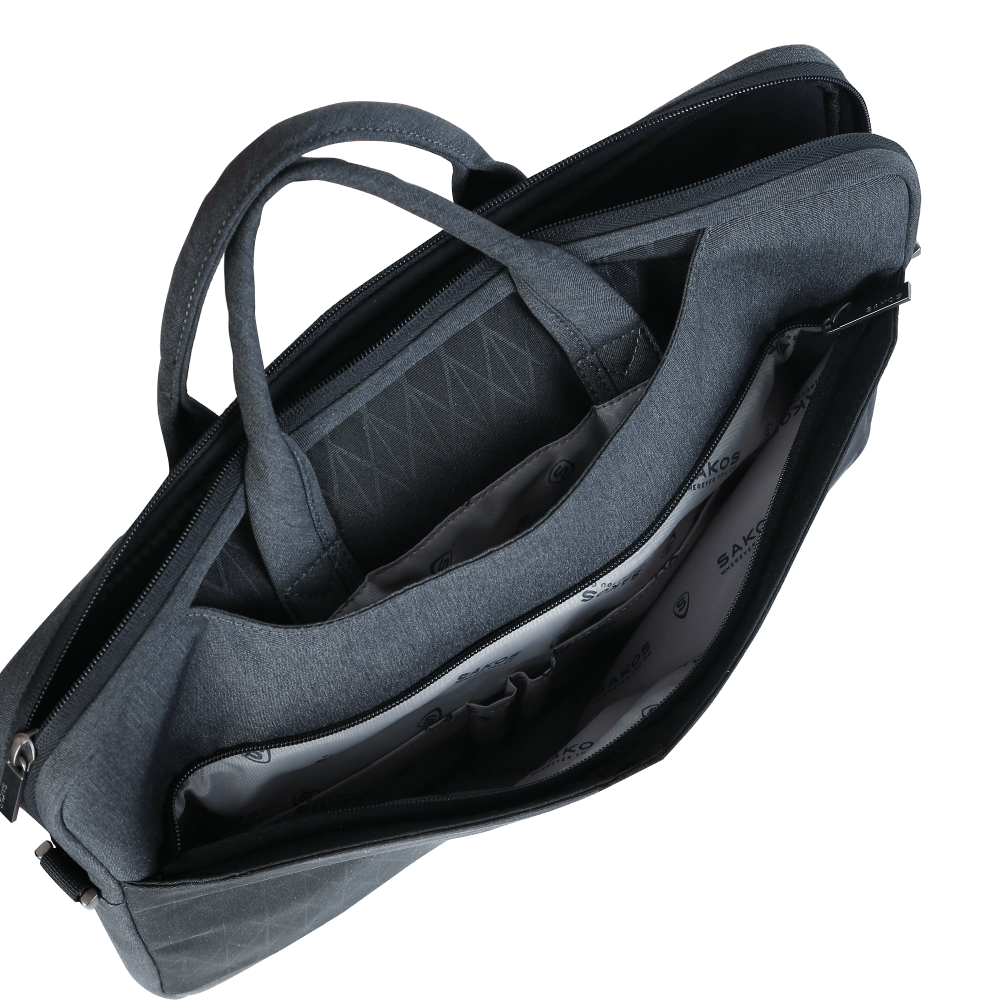 Túi đựng laptop Sakos Flexi xám đen