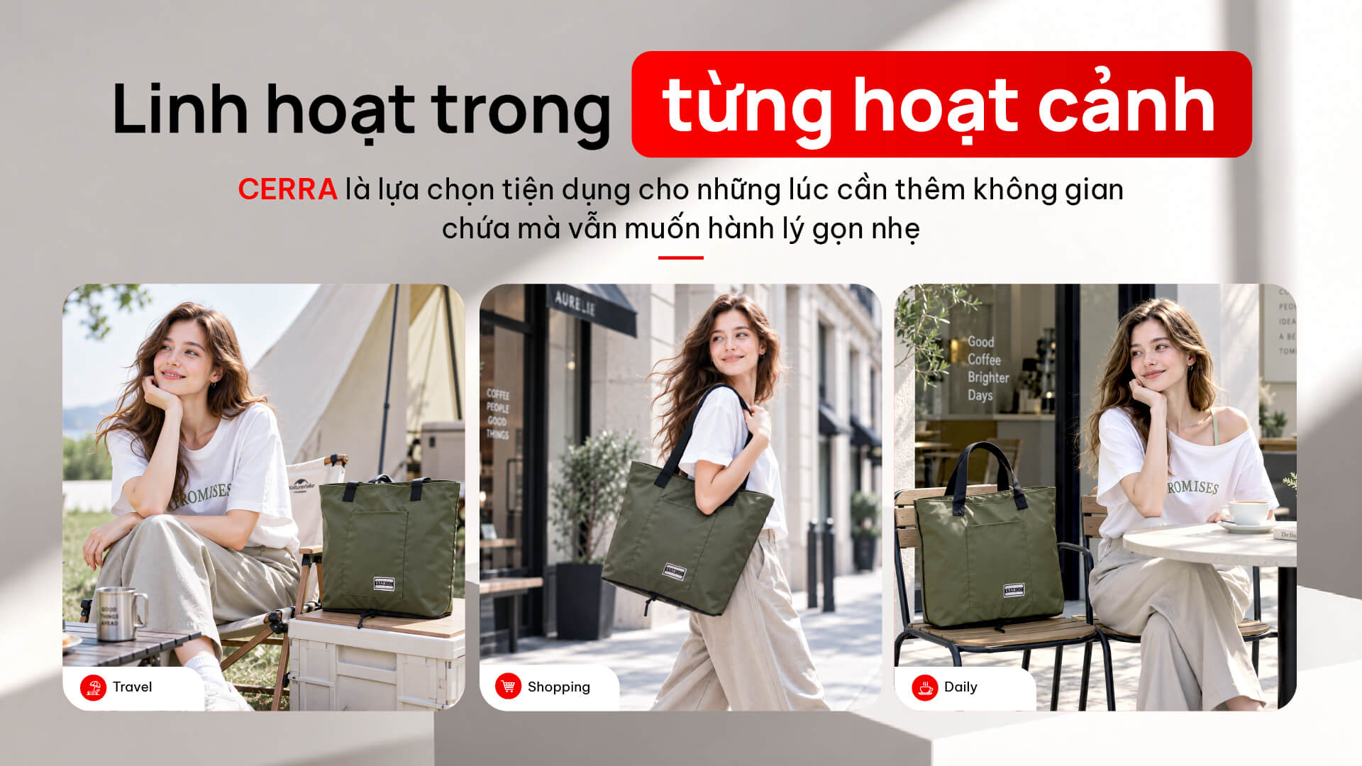 Túi xách gấp gọn Stargo Cerra