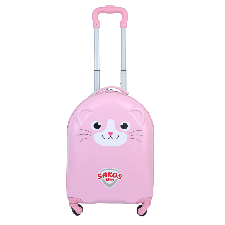 Vali kéo trẻ em Sakos Amico Pink Cat