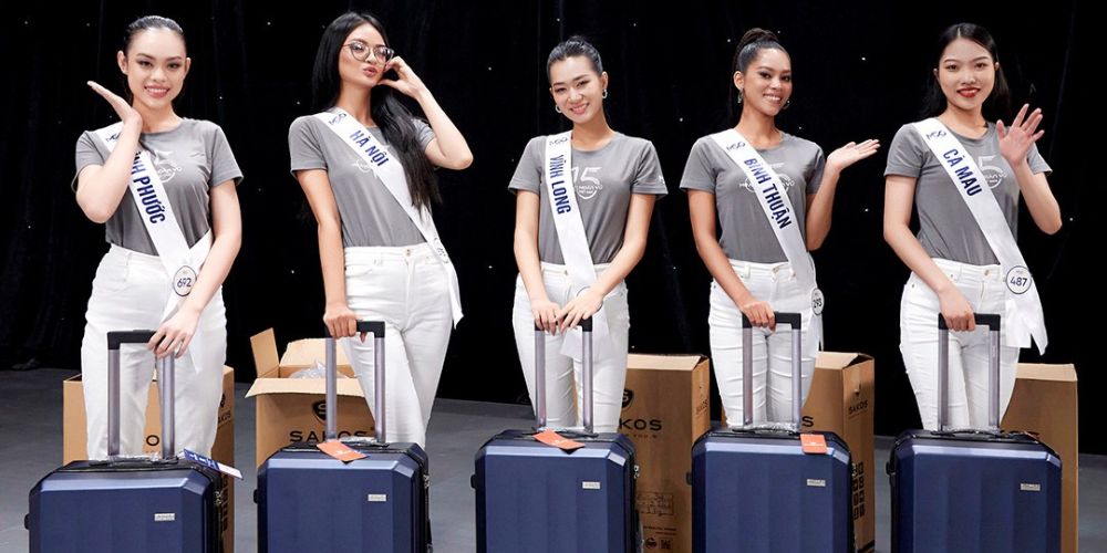 Thí sinh Hoa hậu Hoàn vũ Việt Nam 2023 đọ trình catwalk với vali SAKOS