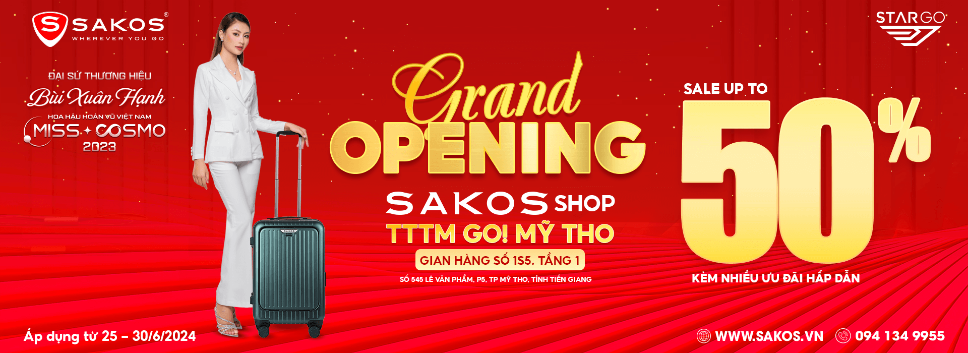 Khai trương Sakos Shop tại TTTM Go - Mỹ Tho