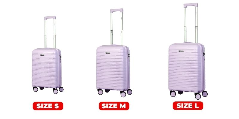 Các size Vali phổ biến