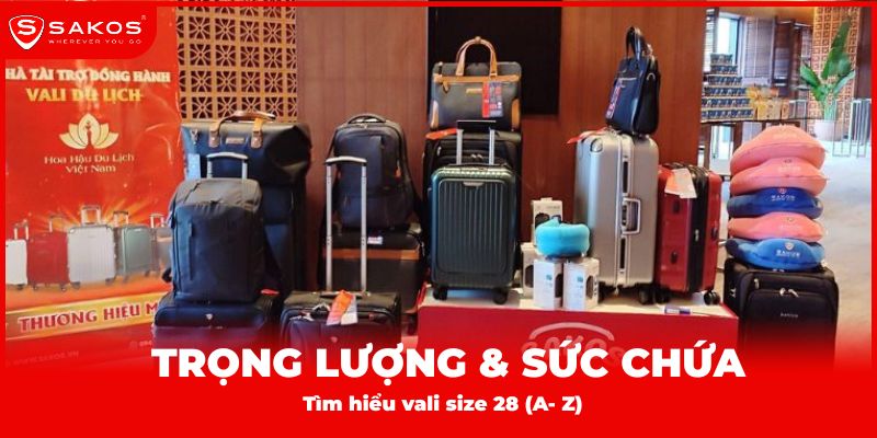 Vali size 28 bao nhiêu kg