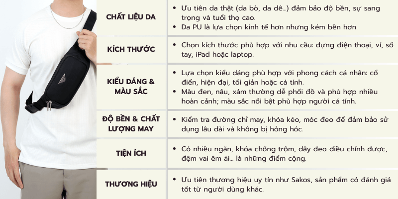 Cặp da đeo chéo – Lựa chọn hoàn hảo cho người cá tính