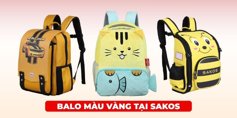 Top 5 mẫu balo màu vàng Sakos đẹp và được yêu thích