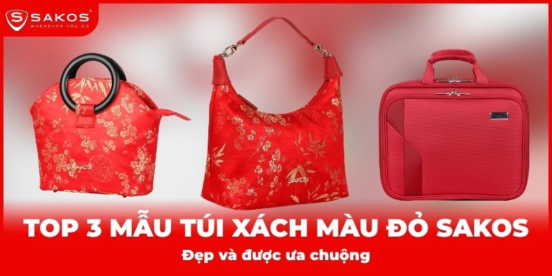 Túi xách Sakos màu đỏ