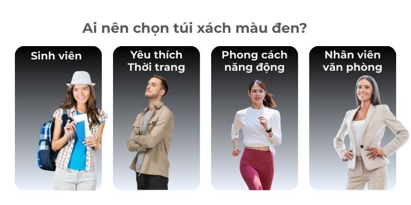 Túi xách Sakos màu đen