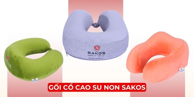 Gối cổ du lịch cao su non Sakos