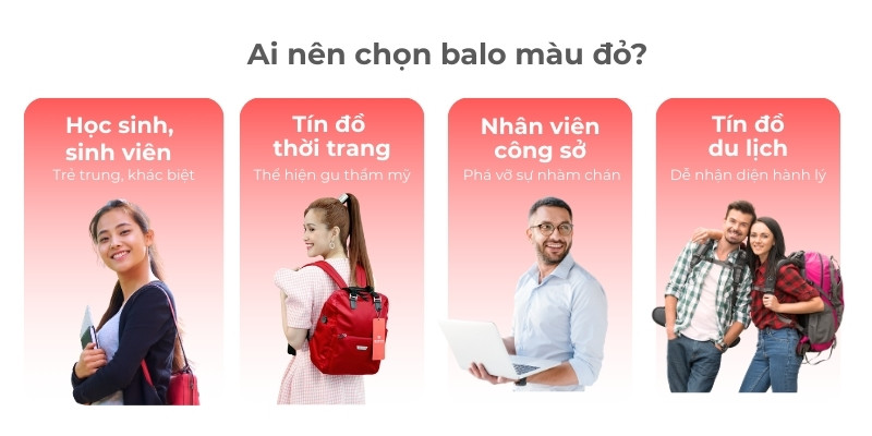 Balo màu đỏ ai nên chọn