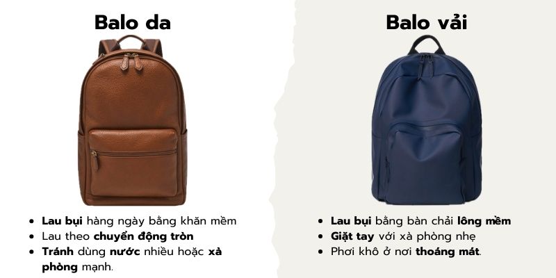Vệ sinh balo như thế nào
