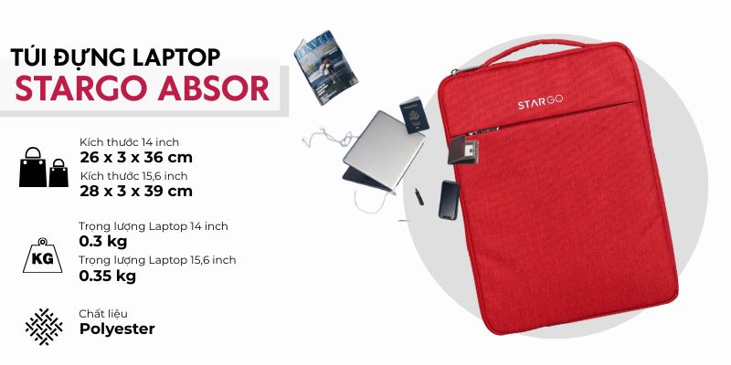 Túi đựng laptop Stargo Absor