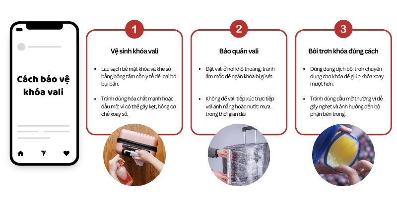 Cách Duy Trì Độ Bền Của Khóa Vali