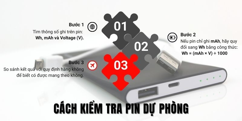 Cách kiểm tra pin dự phòng