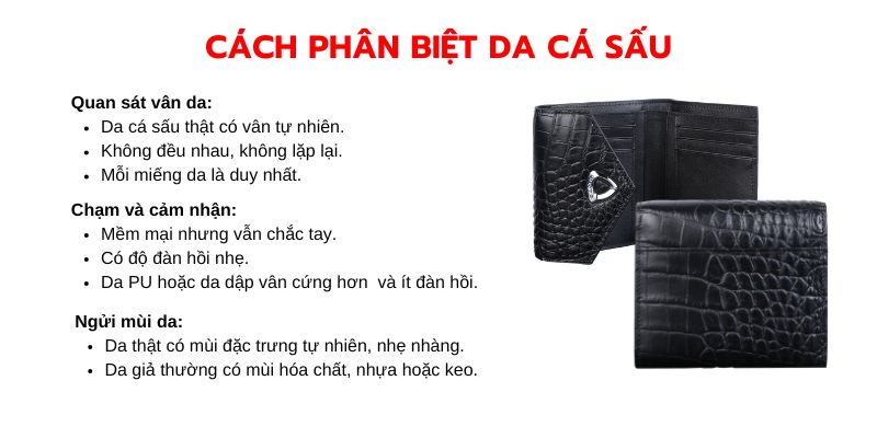 Cách phân biệt da cá sấu cho phái mạnh