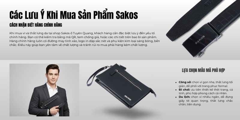 Các Lưu Ý Khi Mua Sản Phẩm Sakos. (Ảnh: Sakos.vn)