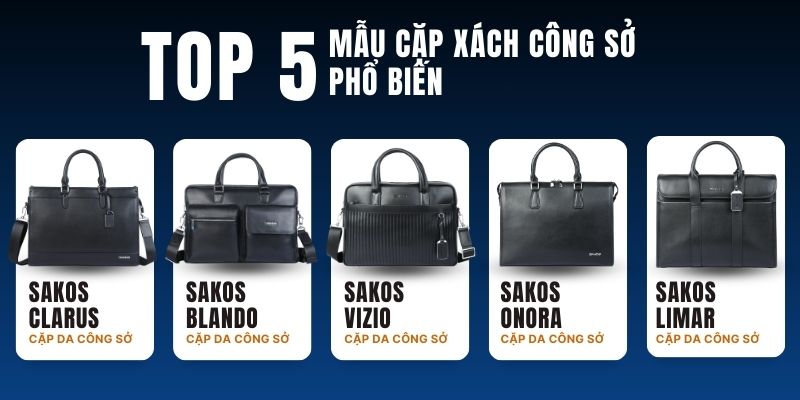 Top 5 mẫu cặp xách công sở phổ biến