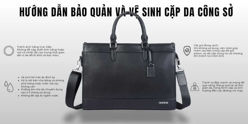 Hướng dẫn bảo quản và vệ sinh cặp