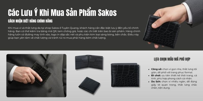 Các Lưu Ý Khi Mua Sản Phẩm Sakos. (Ảnh: Sakos.vn)
