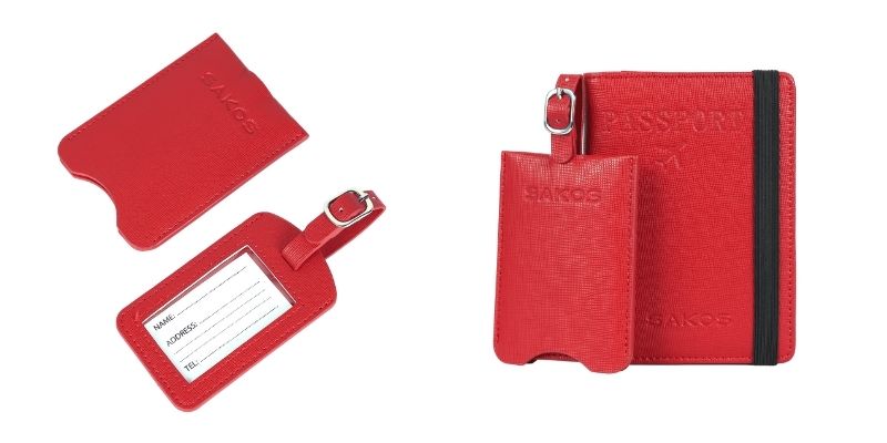 Combo Ví đựng hộ chiếu + Nametag vali Sakos Turis