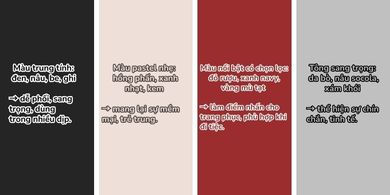 Gợi ý màu sắc phù hợp cho phụ nữ trung niên