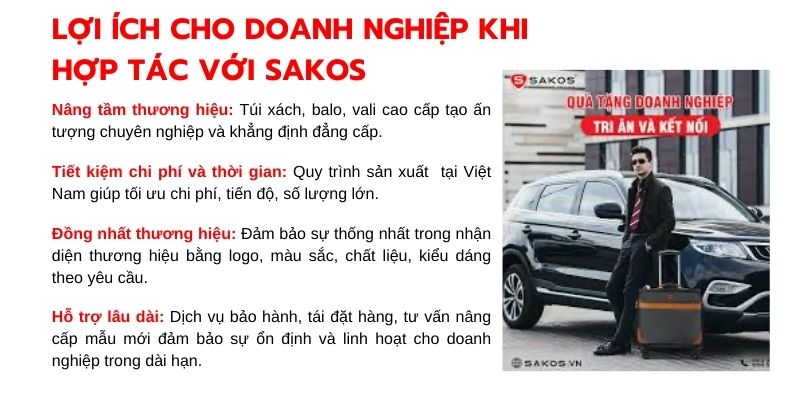 Lợi ích cho doanh nghiệp khi hợp tác với Sakos