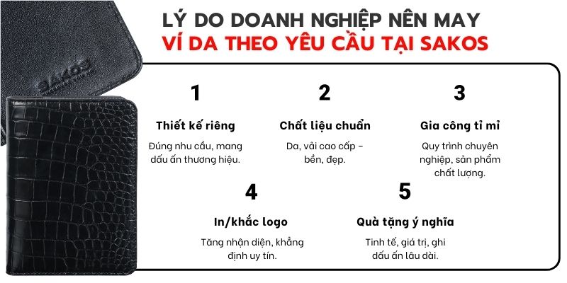 Lý Do Doanh Nghiệp Nên may ví da Theo Yêu Cầu Tại Sakos