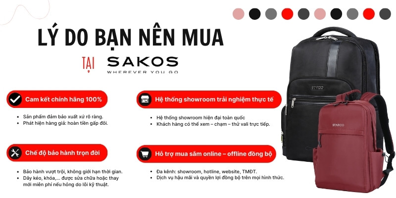 Lý do bạn nên mua balo tại Sakos