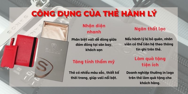 Công dụng của thẻ hành lý