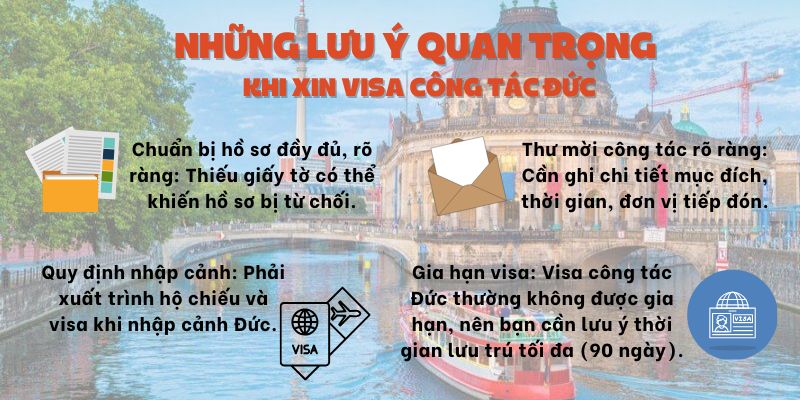 Những lưu ý quan trọng khi xin visa công tác Đức