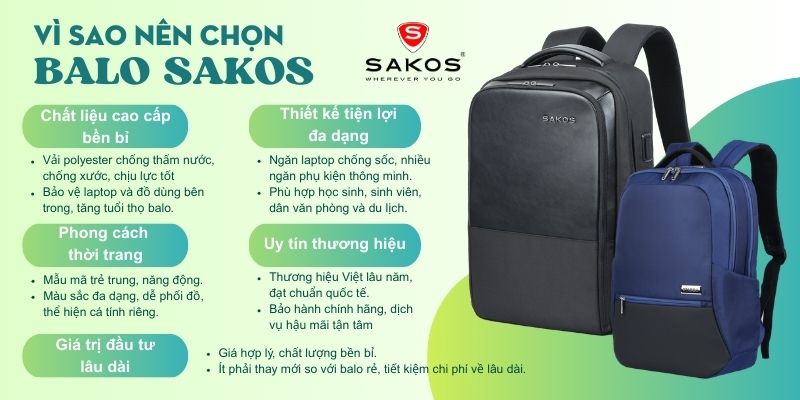 Vì sao nên chọn balo Sakos
