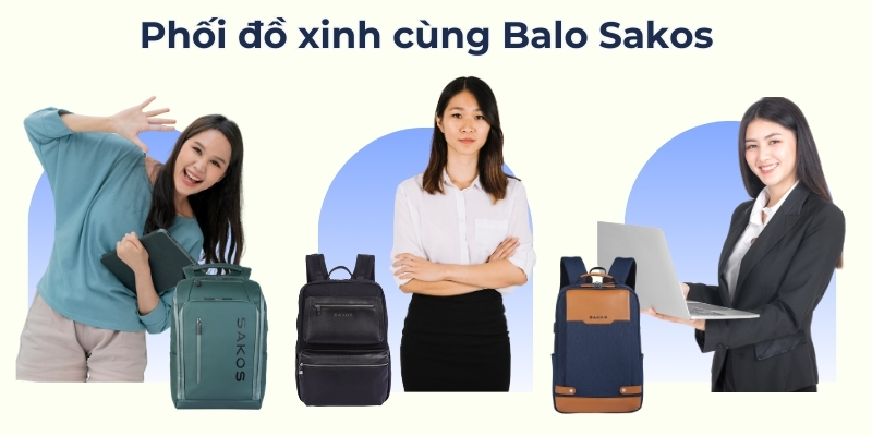 Phối đồ xinh cùng Balo Sakos