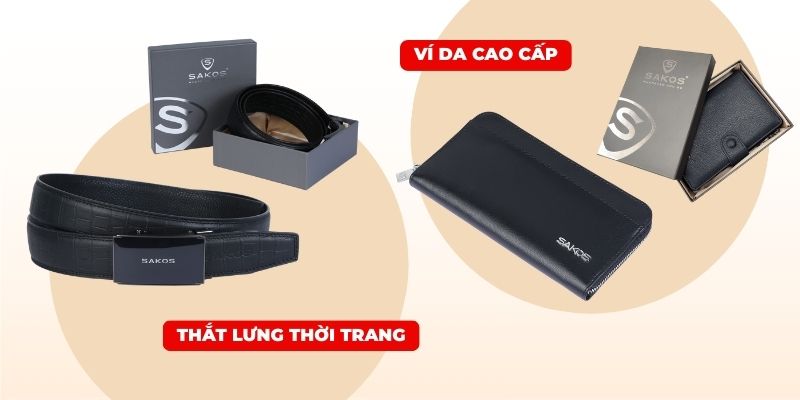 Quảng Trị Mẫu mã ví và thắt lưng đa dạng của Sakos