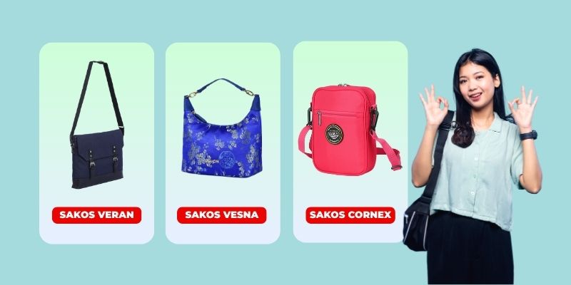 Sakos đa dạng mẫu túi xách nữ đẹp và tiện dụng