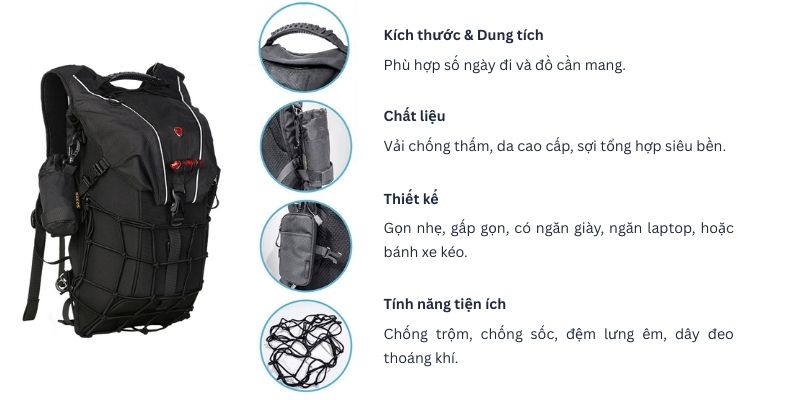 Tiêu chí chọn balo du lịch nam cao cấp