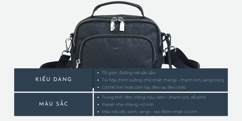 Tiêu chí chọn túi xách sang trọng - kiểu dáng và màu sắc