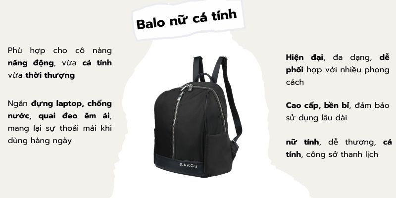 Tiêu chí khi chọn balo nữ cá tính