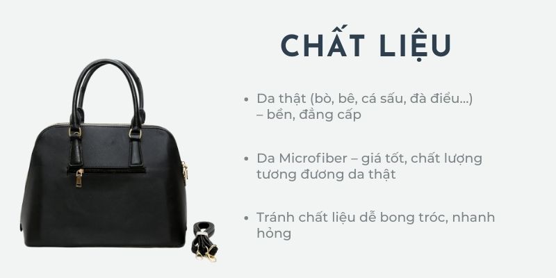 Tiêu chí lựa chọn túi xách sang trọng- chất liệu