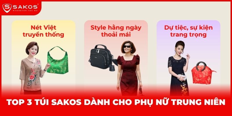 Top túi phụ nữ trung niên