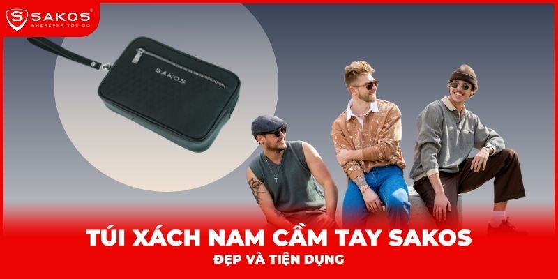 Túi xách nam cầm tay Sakos