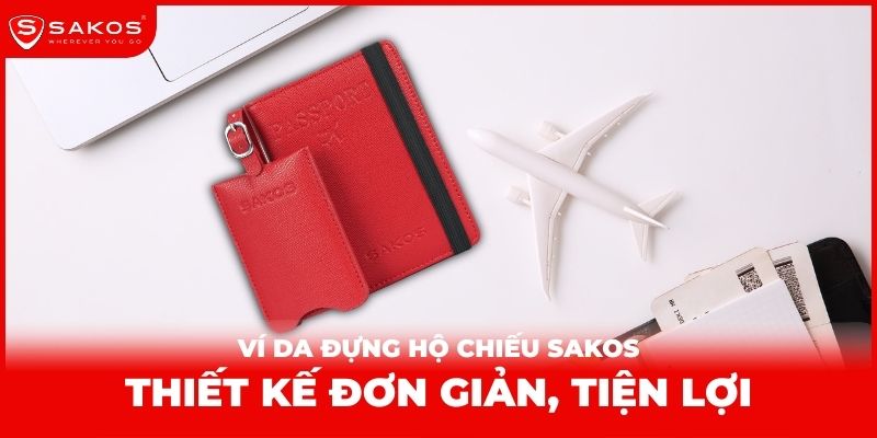 Ví da đựng hộ chiếu Sakos – Thiết kế đơn giản, tiện lợi thumbnail