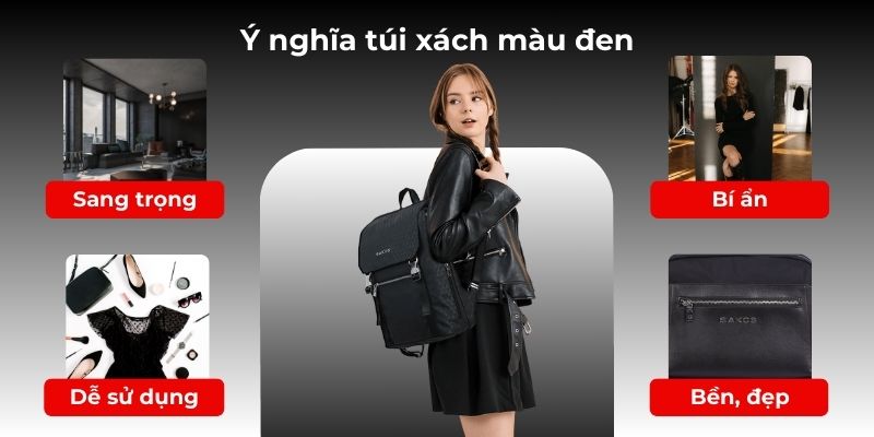 Túi xách Sakos màu đen