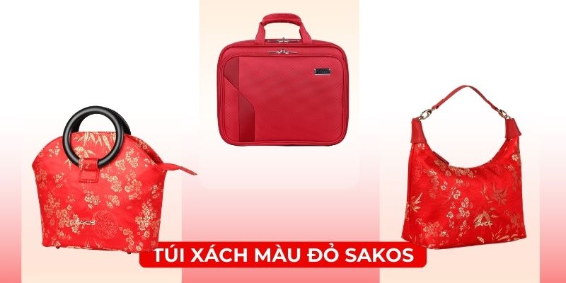 Túi xách Sakos màu đỏ