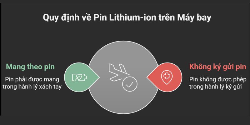 Hạn chế về việc mang pin lithium-ion lên máy bay