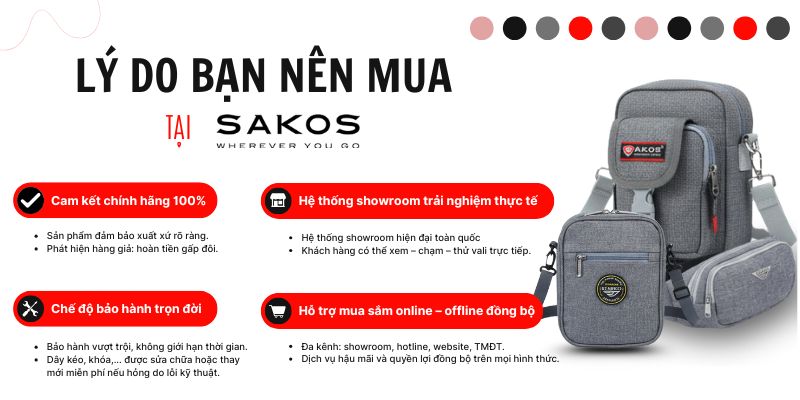 Lý do nên mua túi tại Sakos