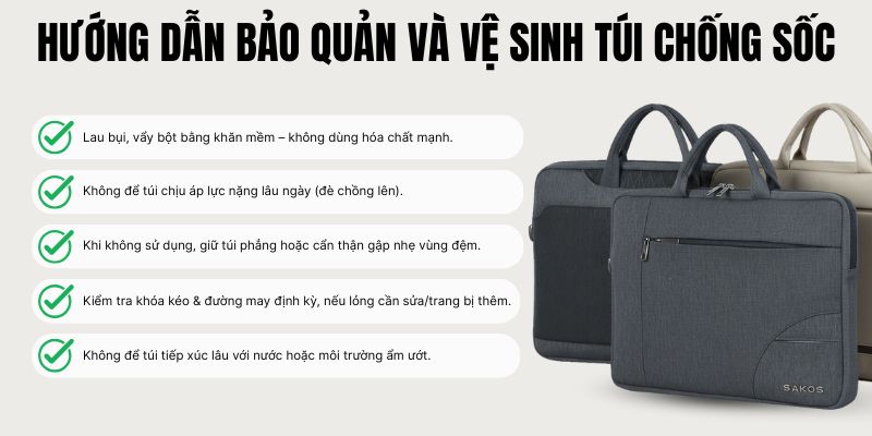Cách sử dụng & bảo quản túi chống sốc