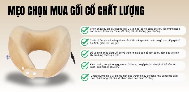 Mẹo chọn mua gối cổ chất lượng