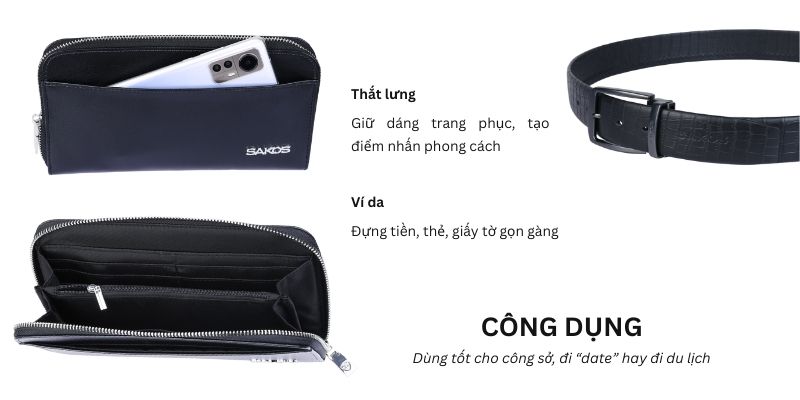 tính tiện lợi của ví - thắt lung da Đồng Tháp