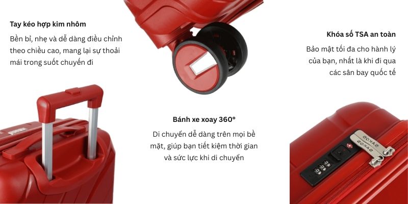 tính năng vượt trội vali nhựa
