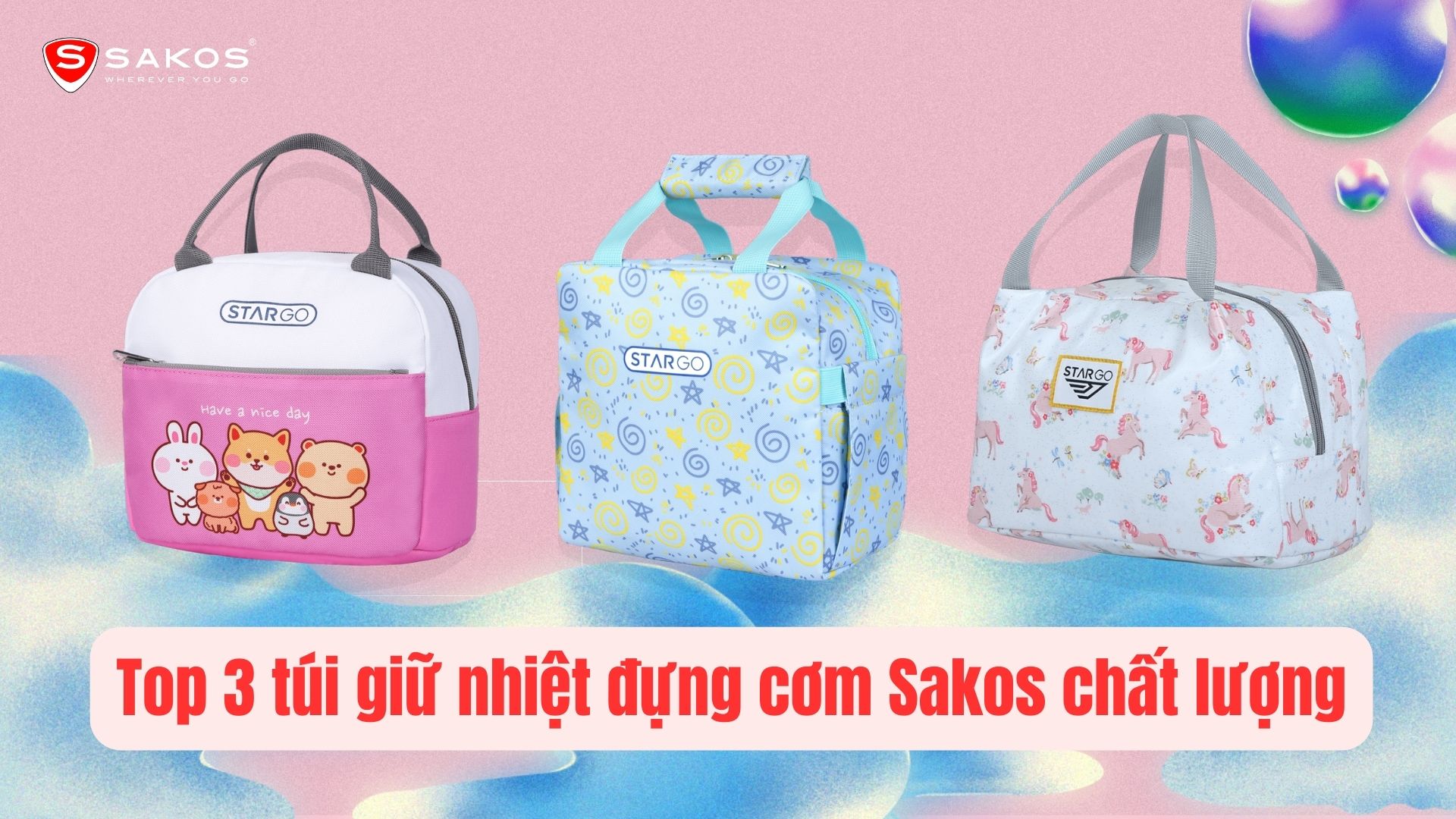 Top 3 túi giữ nhiệt đựng cơm Sakos chất lượng